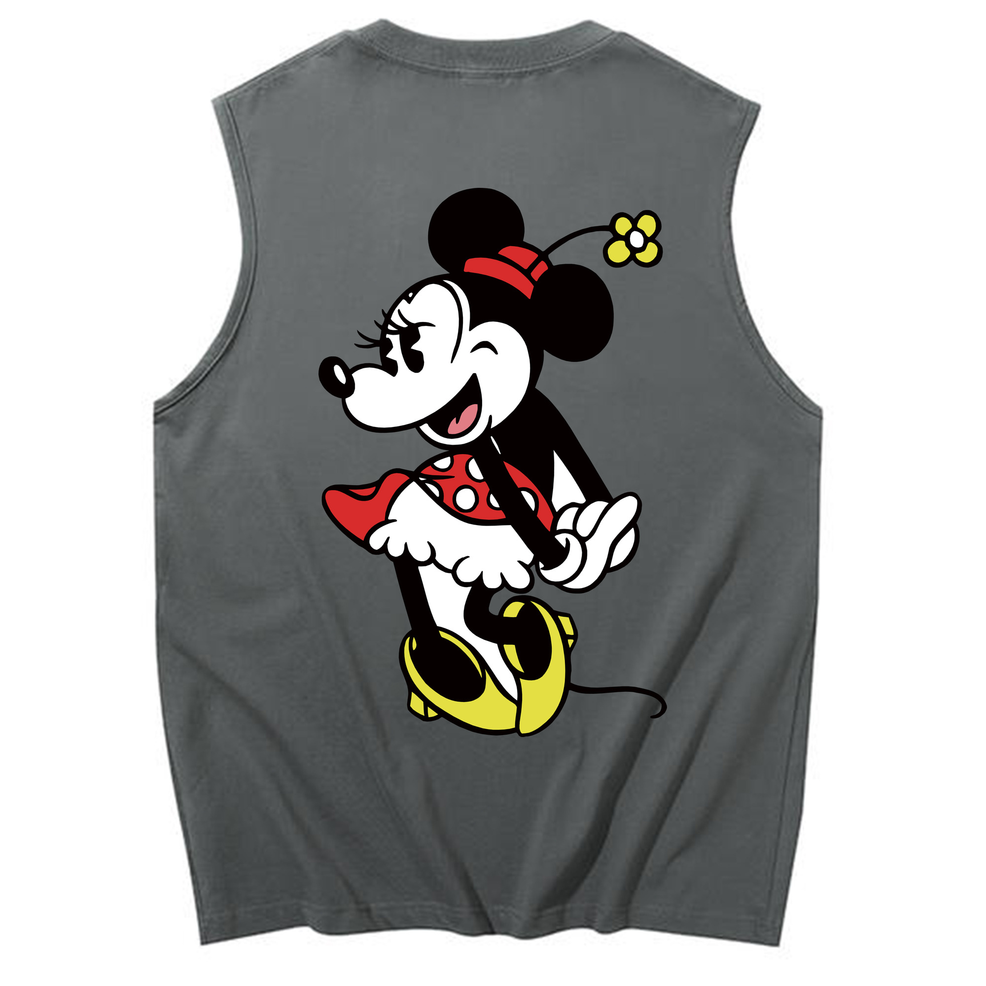 ミッキーマウス Mickey Mouse コットン100％タンクトップ（背面プリント）